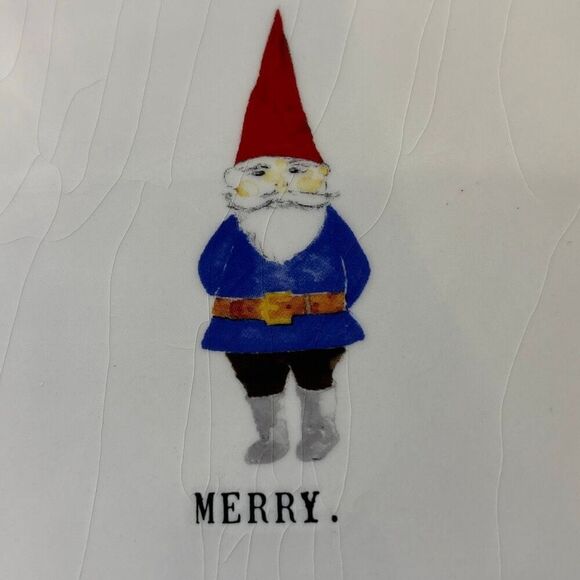 Rae Dunn Christmas platter Magic Merry Mischief 3 elf elves plate tray +2 plates - Picture 3 of 9